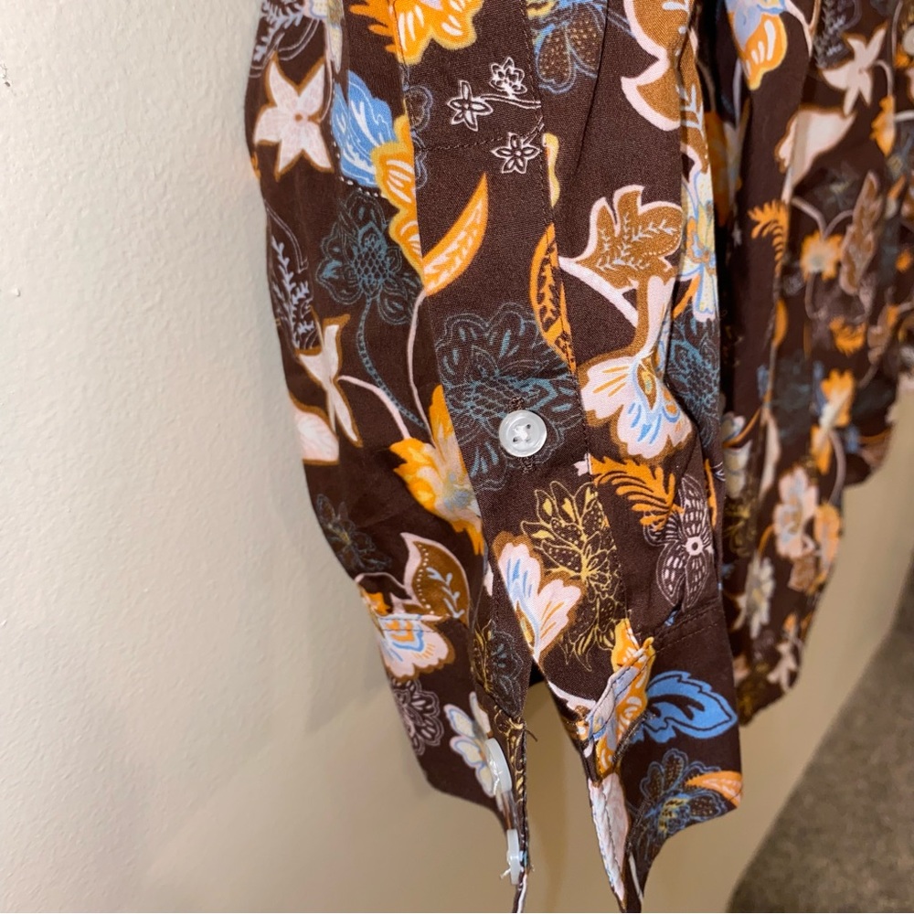Land’s End Blouse - Woman’s Size 22W - Browns & Oranges. Beautiful!! - Picture 4 of 15